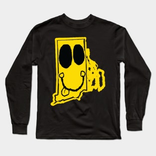 Rhode Island Happy Face with tongue sticking out Long Sleeve T-Shirt
